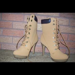 Tan Heeled Boots